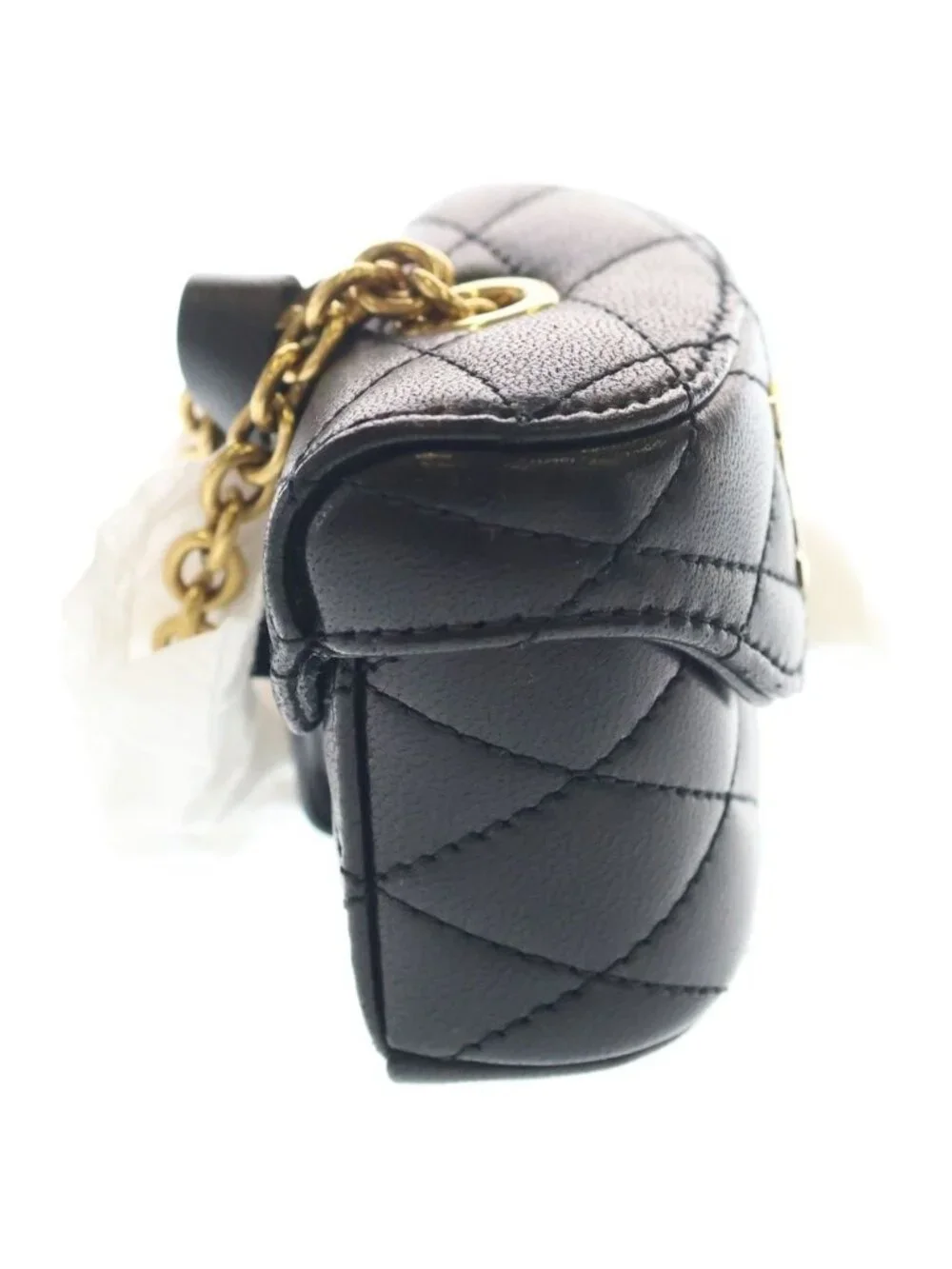 Saint Laurent Paris June Lambskin Mini Handbag Pouch Black